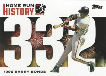 2005 Topps Updates & Highlights - Barry Bonds Home Run History #BB 332 Barry Bonds Front