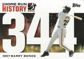 2005 Topps Updates & Highlights - Barry Bonds Home Run History #BB 344 Barry Bonds Front