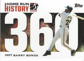 2005 Topps Updates & Highlights - Barry Bonds Home Run History #BB 360 Barry Bonds Front