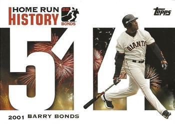 2005 Topps Updates & Highlights - Barry Bonds Home Run History #BB 514 Barry Bonds Front