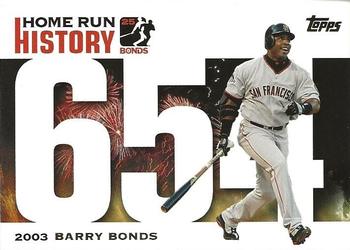 2005 Topps Updates & Highlights - Barry Bonds Home Run History #BB 654 Barry Bonds Front