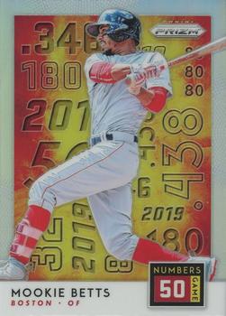2019 Panini Prizm - Numbers Game Prizm #NG2 Mookie Betts Front