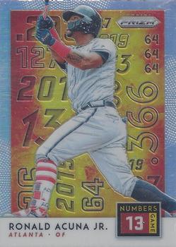 2019 Panini Prizm - Numbers Game Prizm #NG3 Ronald Acuna Jr. Front