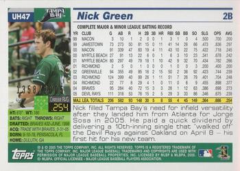 2005 Topps Updates & Highlights - Gold #UH47 Nick Green Back
