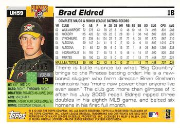 2005 Topps Updates & Highlights - Gold #UH59 Brad Eldred Back