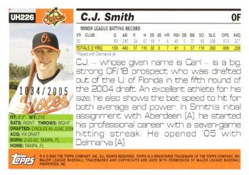 2005 Topps Updates & Highlights - Gold #UH226 C.J. Smith Back