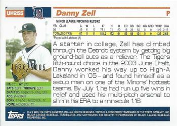 2005 Topps Updates & Highlights - Gold #UH255 Danny Zell Back
