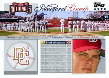 2005 Topps Updates & Highlights - Washington Nationals Inaugural Lineup #NI-BW Brad Wilkerson Front