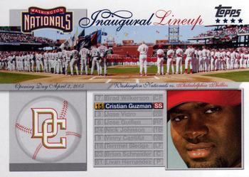 2005 Topps Updates & Highlights - Washington Nationals Inaugural Lineup #NI-CG Cristian Guzman Front