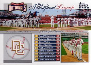 2005 Topps Updates & Highlights - Washington Nationals Inaugural Lineup #NI-TEAM Team Photo Front
