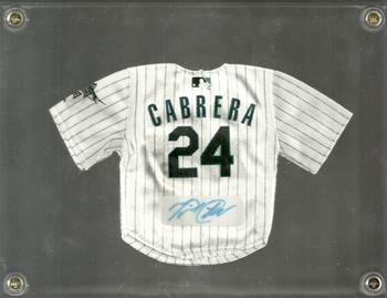2005 UD Mini Jersey Collection - Signature Jerseys #NNO Miguel Cabrera Back