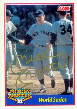 1991 Score - Mickey Mantle Autographed #3 World Series Front