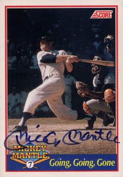 1991 Score - Mickey Mantle Autographed #4 Going, Going, Gone Front