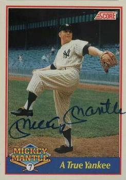 1991 Score - Mickey Mantle Autographed #6 A True Yankee Front