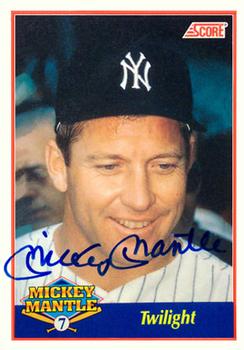 1991 Score - Mickey Mantle Autographed #7 Twilight Front