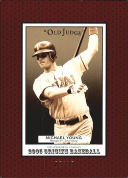 2005 UD Origins - Old Judge Red #8 Michael Young Front