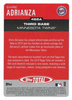 2019 Topps Total - Red #462 Ehire Adrianza Back