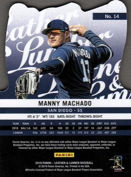 2019 Panini Leather & Lumber - Die Cut #14 Manny Machado Back