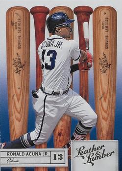 2019 Panini Leather & Lumber - Embossed #73 Ronald Acuna Jr. Front