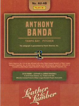 2019 Panini Leather & Lumber - Autographs Holo Silver #AU-AB Anthony Banda Back