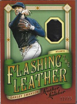 2019 Panini Leather & Lumber - Flashing the Leather Gold #FTL-DS Dansby Swanson Front