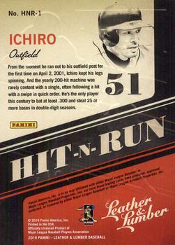 2019 Panini Leather & Lumber - Hit-N-Run #HNR-1 Ichiro Back