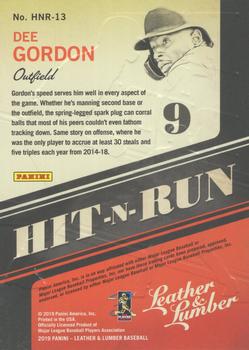 2019 Panini Leather & Lumber - Hit-N-Run #HNR-13 Dee Gordon Back
