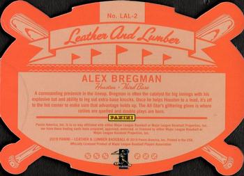 2019 Panini Leather & Lumber - Leather and Lumber #LAL-2 Alex Bregman Back