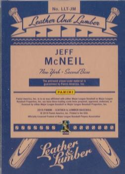 2019 Panini Leather & Lumber - Leather and Lumber Triple Relics-Bats #LLT-JM Jeff McNeil Back