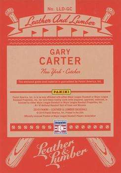 2019 Panini Leather & Lumber - Leather and Lumber Dual Jersey #LLD-GC Gary Carter Back