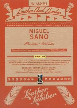 2019 Panini Leather & Lumber - Leather and Lumber Dual Jersey #LLD-MS Miguel Sano Back