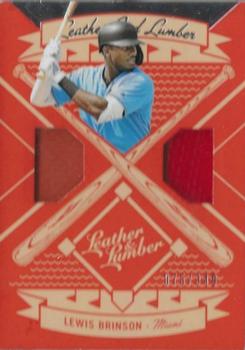 2019 Panini Leather & Lumber - Leather and Lumber Dual Jersey #LLD-LB Lewis Brinson Front