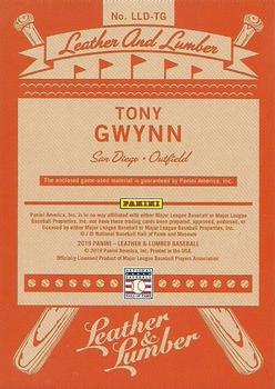 2019 Panini Leather & Lumber - Leather and Lumber Dual Jersey #LLD-TG Tony Gwynn Back