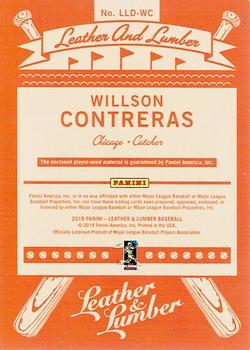 2019 Panini Leather & Lumber - Leather and Lumber Dual Jersey #LLD-WC Willson Contreras Back