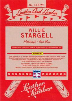 2019 Panini Leather & Lumber - Leather and Lumber Dual Jersey-Bat #LLD-WS Willie Stargell Back