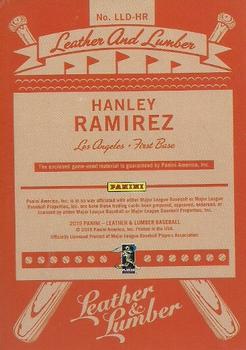 2019 Panini Leather & Lumber - Leather and Lumber Dual Jersey-Bat #LLD-HR Hanley Ramirez Back