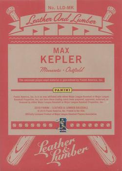 2019 Panini Leather & Lumber - Leather and Lumber Dual Jersey-Glove #LLD-MK Max Kepler Back