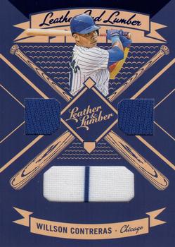 2019 Panini Leather & Lumber - Leather and Lumber Triple Relics-Jerseys #LLT-WC Willson Contreras Front