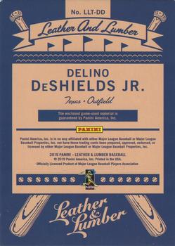 2019 Panini Leather & Lumber - Leather and Lumber Triple Relics-Jerseys #LLT-DD Delino DeShields Jr. Back