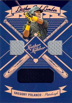 2019 Panini Leather & Lumber - Leather and Lumber Triple Relics-Jerseys #LLT-GP Gregory Polanco Front