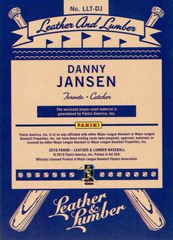 2019 Panini Leather & Lumber - Leather and Lumber Triple Relics-Jerseys #LLT-DJ Danny Jansen Back