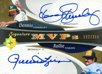 2005 UD Ultimate Signature Edition - MVPs Dual Autograph #MVP-EF Dennis Eckersley / Rollie Fingers Front