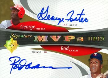 2005 UD Ultimate Signature Edition - MVPs Dual Autograph #MVP-FC George Foster / Rod Carew Front