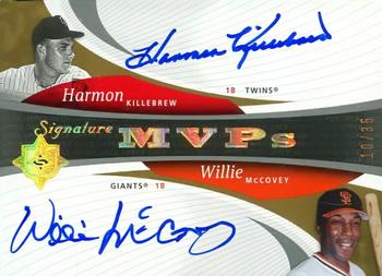 2005 UD Ultimate Signature Edition - MVPs Dual Autograph #MVP-KM Harmon Killebrew / Willie McCovey Front
