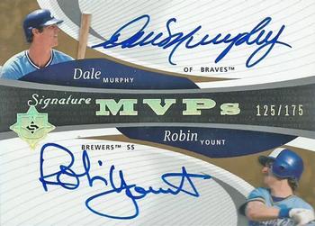 2005 UD Ultimate Signature Edition - MVPs Dual Autograph #MVP-MY Dale Murphy / Robin Yount Front