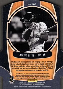 2019 Panini Leather & Lumber - Naturals #N-8 Mookie Betts Back