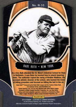 2019 Panini Leather & Lumber - Naturals #N-10 Babe Ruth Back