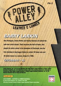 2019 Panini Leather & Lumber - Power Alley #PA-5 Barry Larkin Back