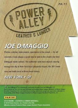 2019 Panini Leather & Lumber - Power Alley #PA-11 Joe DiMaggio Back