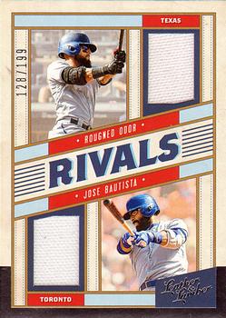 2019 Panini Leather & Lumber - Rivals Materials #RM-RJ Jose Bautista / Rougned Odor Front